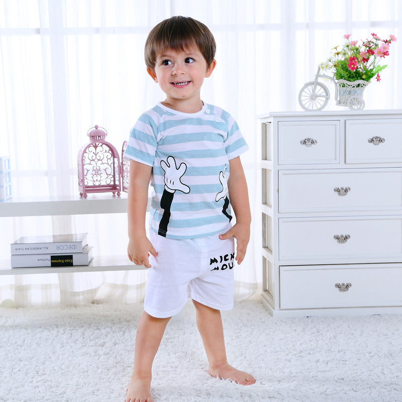 New Mickey suit summer boy two-piece set