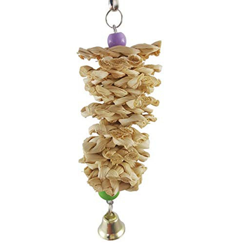 Bird Toy With Bell Natural Wood