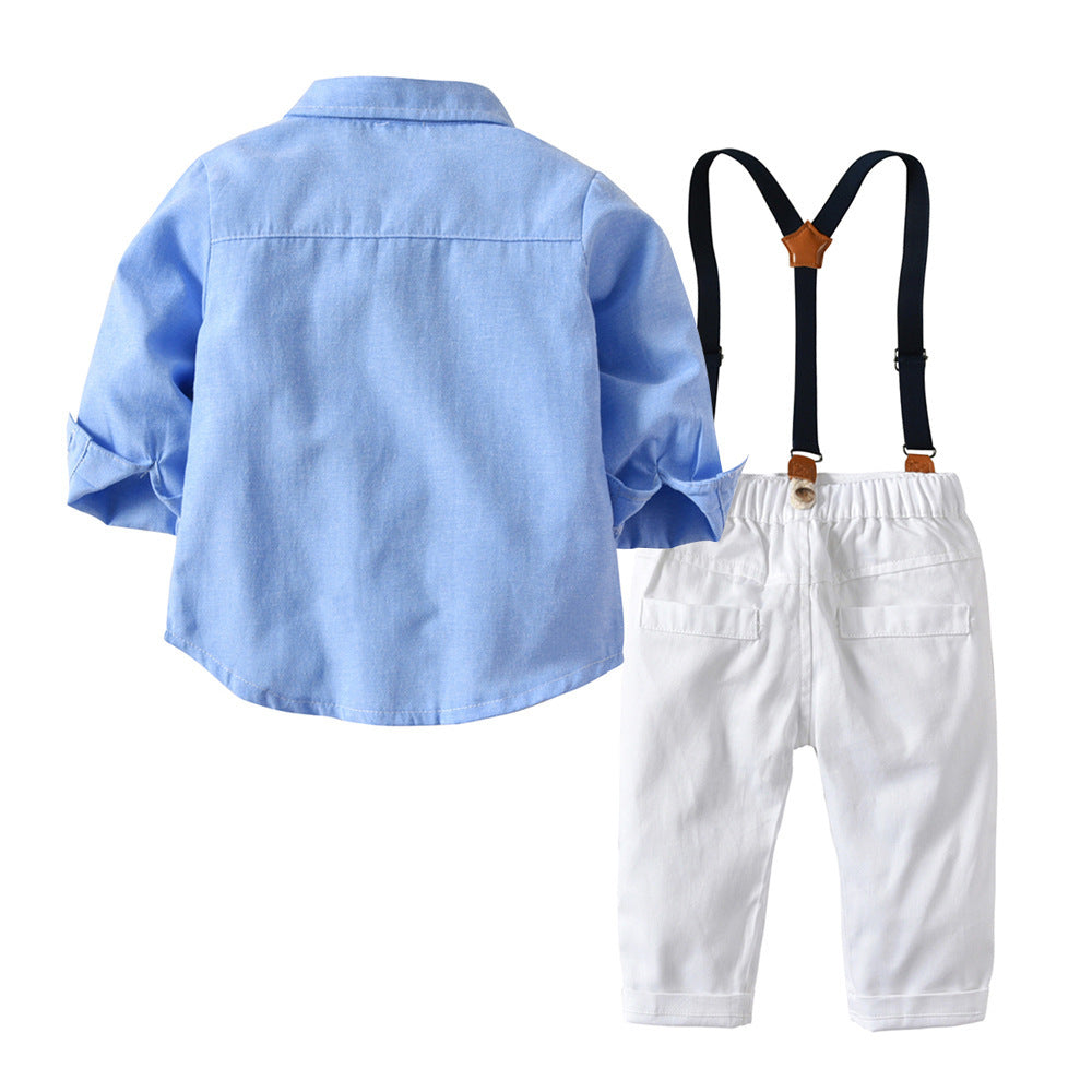 Boys Gentleman Suit Long Sleeve Bow Tie