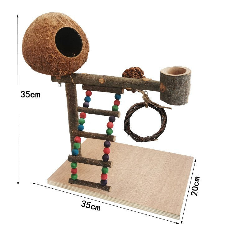 Solid Wood Parrot Station
