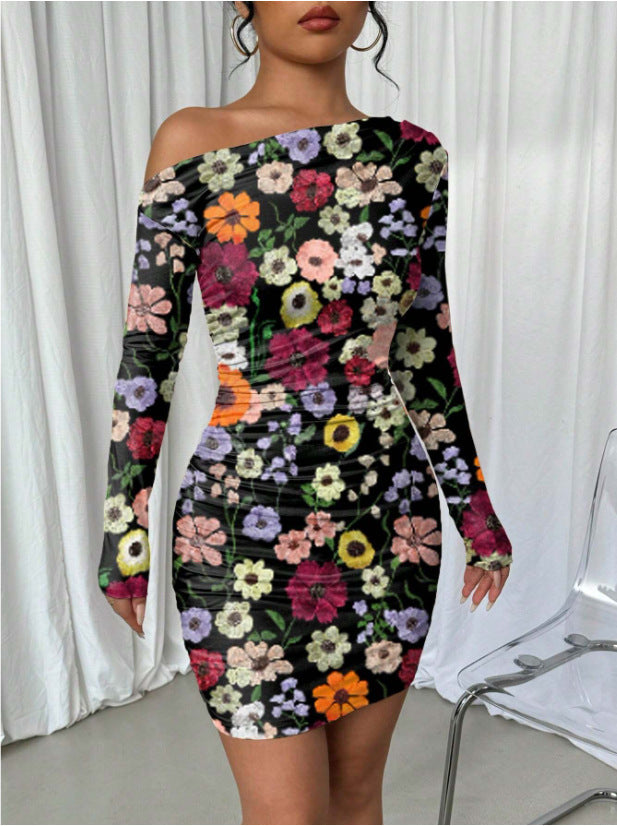 Pleated Slim Fit Dress