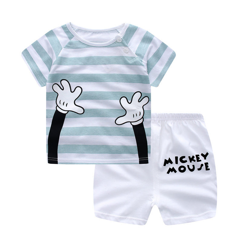 New Mickey suit summer boy two-piece set