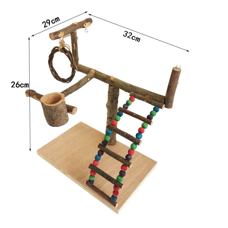 Solid Wood Parrot Station