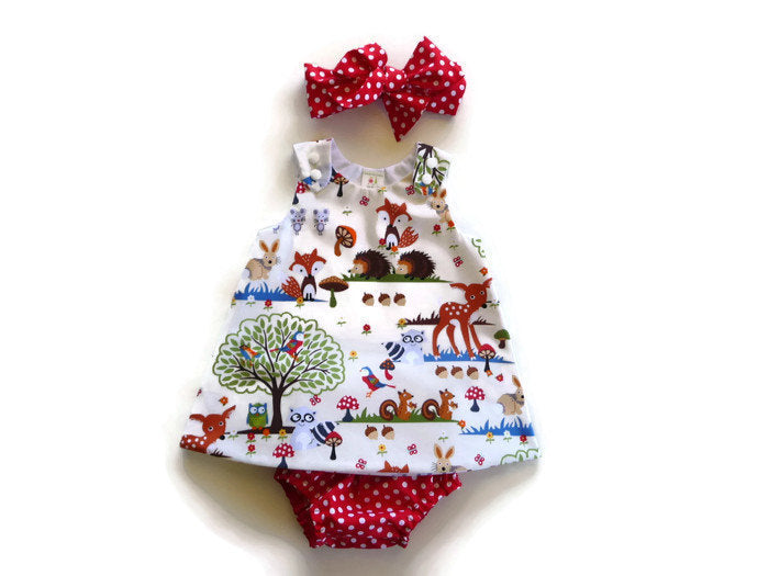 Girl Three-Piece Shorts + Headband + Dress