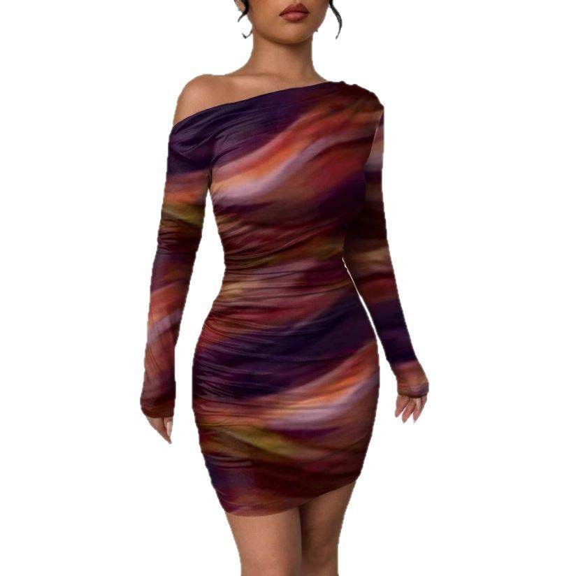 Pleated Slim Fit Dress
