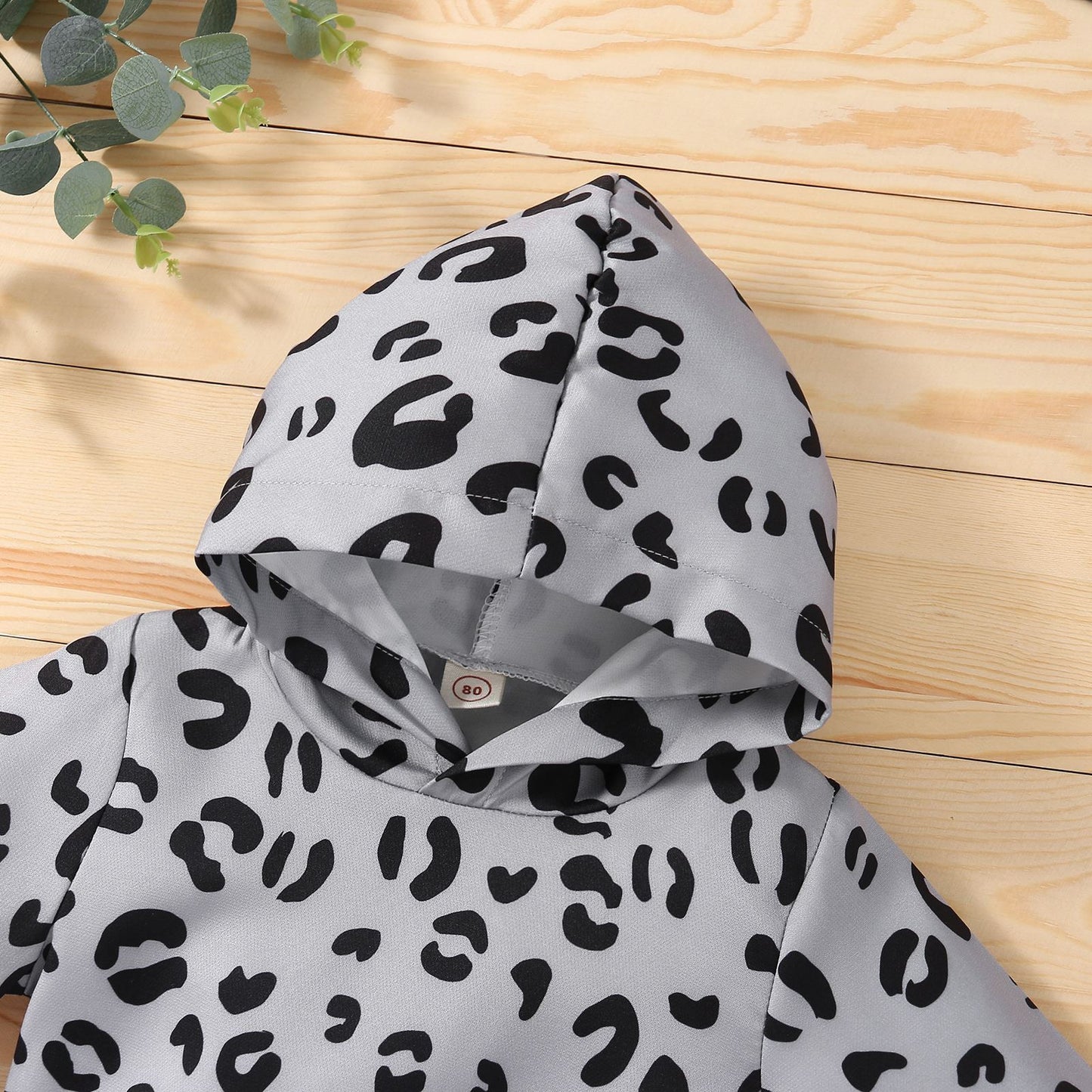 Girl Leopard Set - Hooded