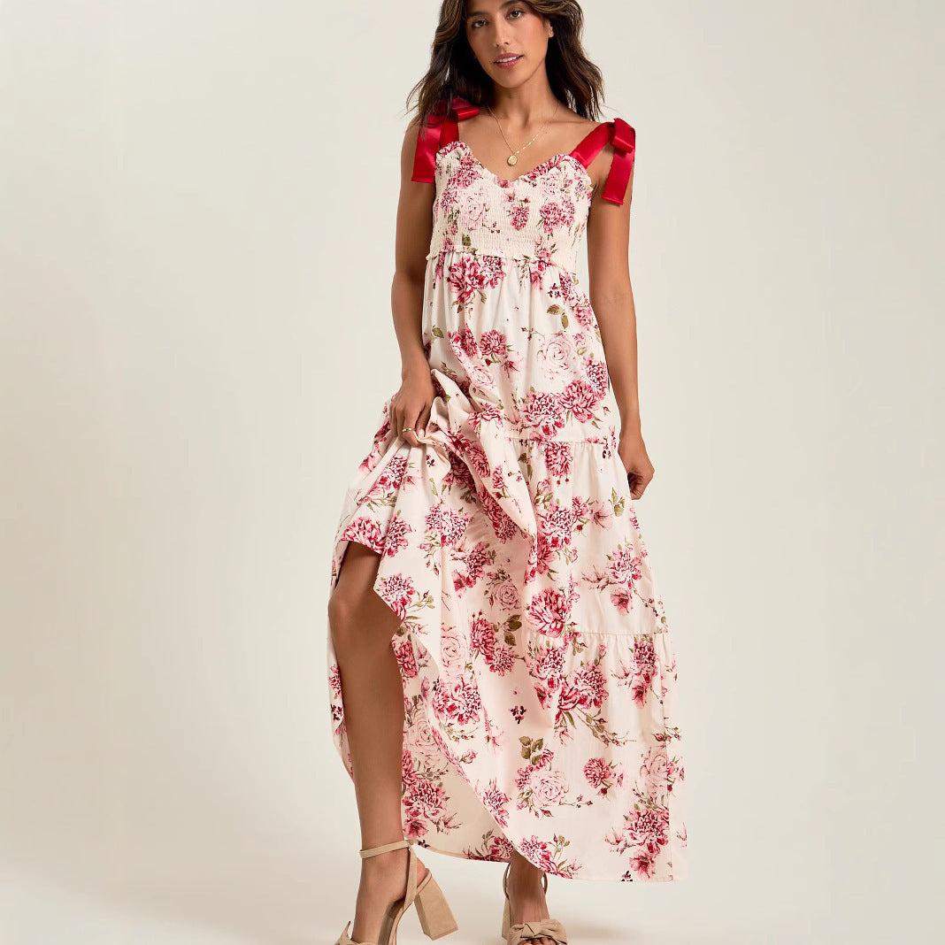 French Stringy Selvedge Lace-up Cake Dress