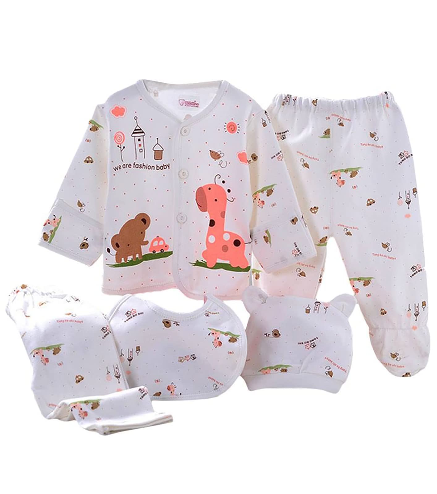 Baby Boy Clothes 0-3 Months 5pcs Baby Girl Outfits Gifts for Newborn