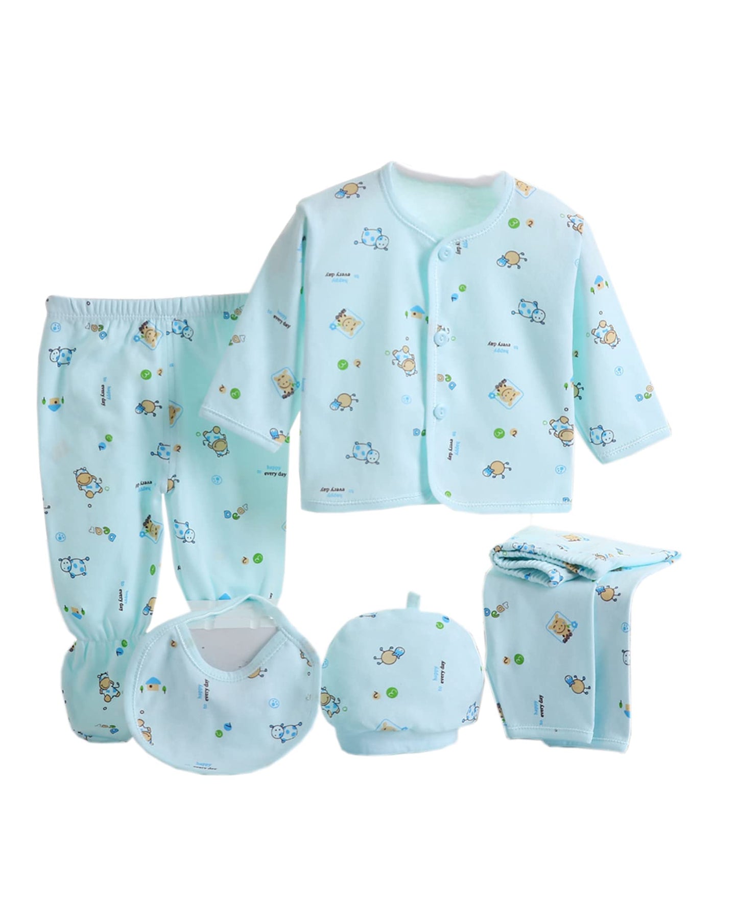 Baby Boy Clothes 0-3 Months 5pcs Baby Girl Outfits Gifts for Newborn
