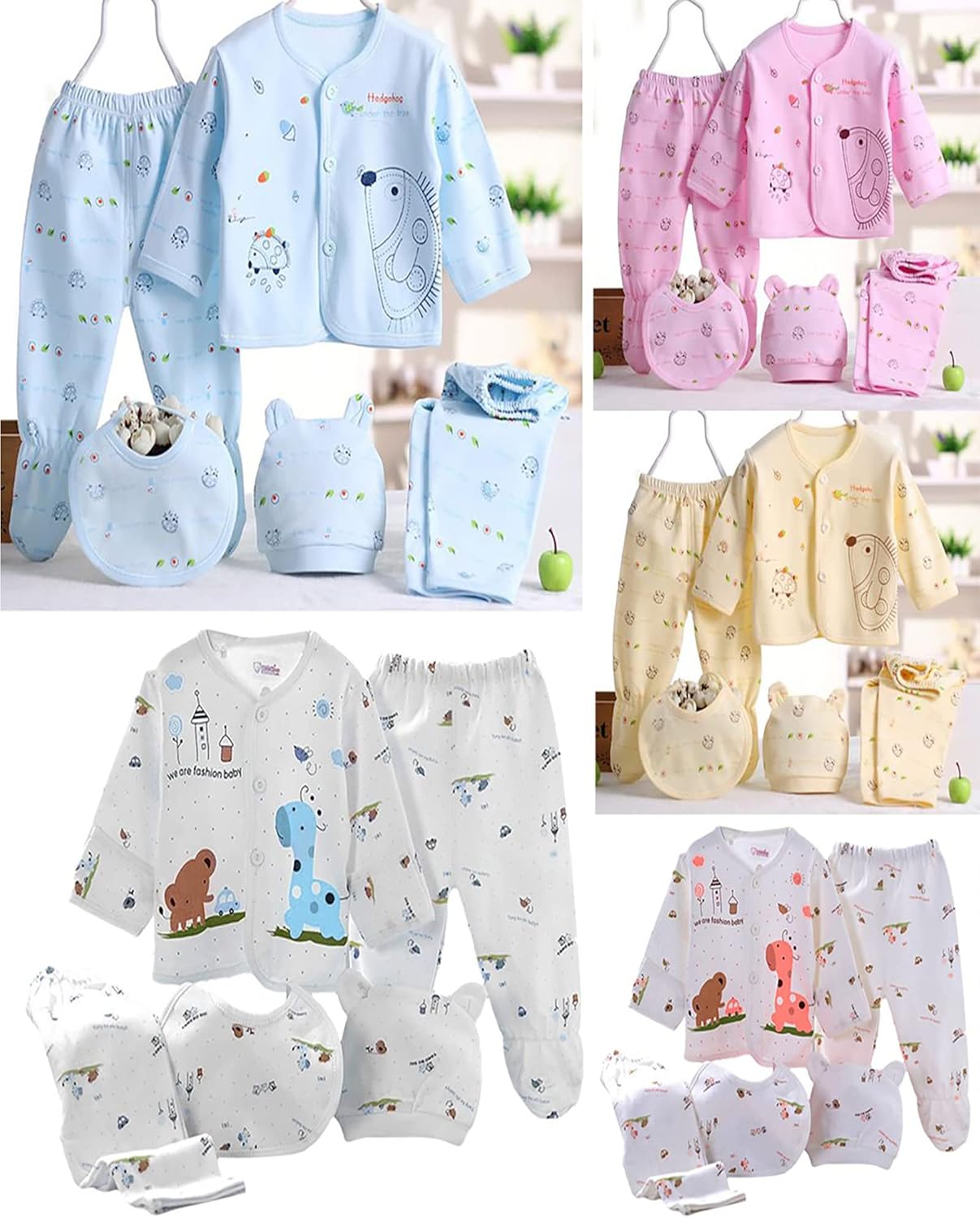 Baby Boy Clothes 0-3 Months 5pcs Baby Girl Outfits Gifts for Newborn
