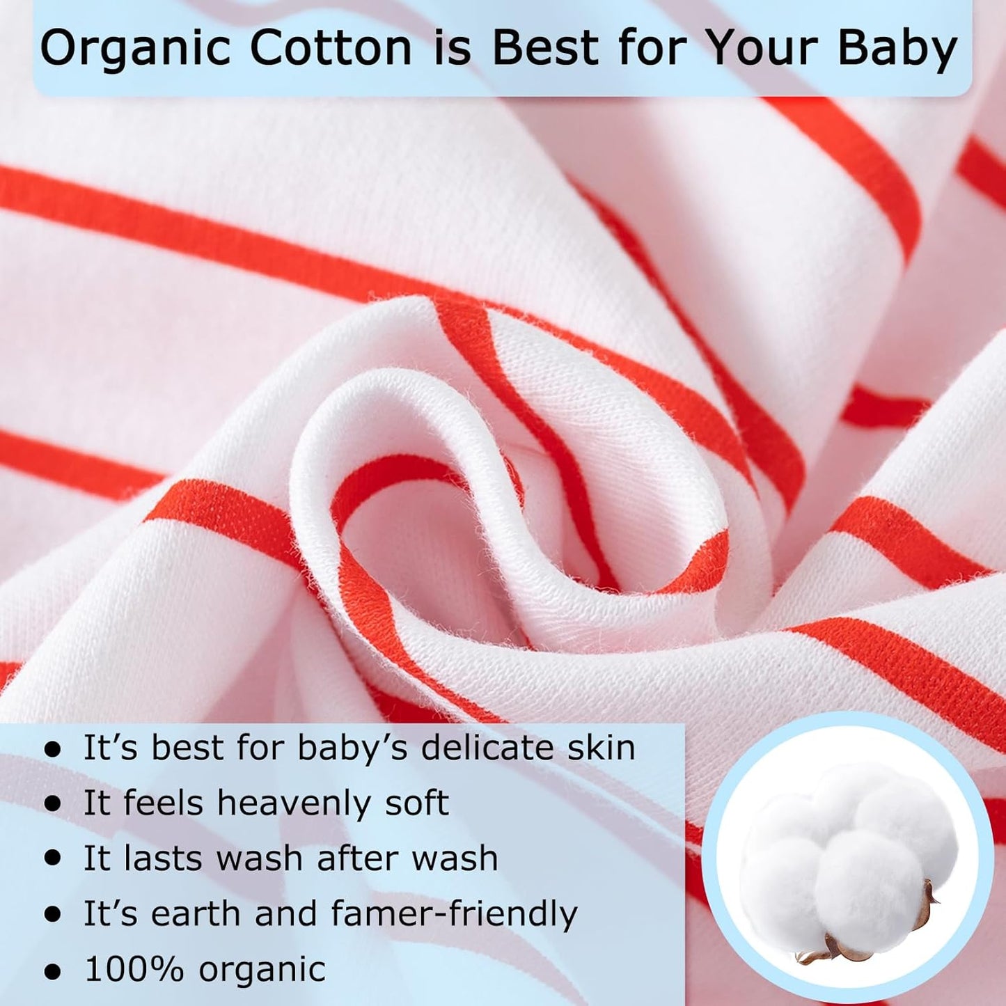 AOMOMO Baby Clothes Newborn Bodysuits I Love Daddy Mummy Romper Set, Cotton Footed Pajamas for Baby Girls and Boys