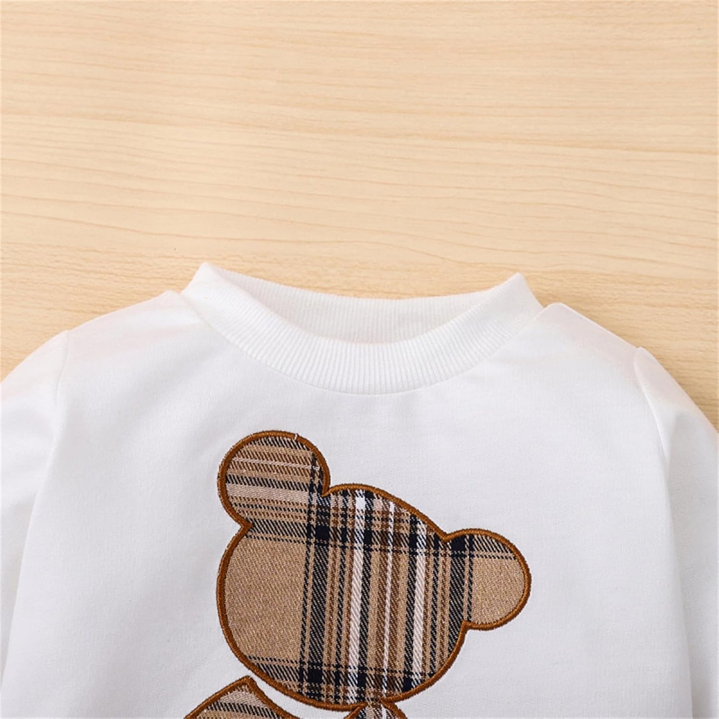 PATPAT Baby Boy Clothes Baby Girl Sweatshirt Pant Sets Newborn Fall Winter Long-sleeve Bear Embroidered Outfit