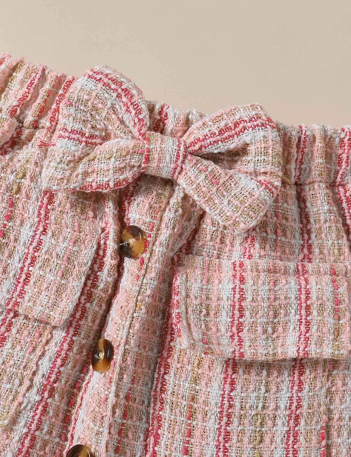Qiraoxy Baby Girl Clothes Ruffle Ribbed Long Sleeve T-Shirt Top Plaid Skirt Fashion Set 2Pcs Toddler Kids Girl Fall Winter Outfits 1-6 Years