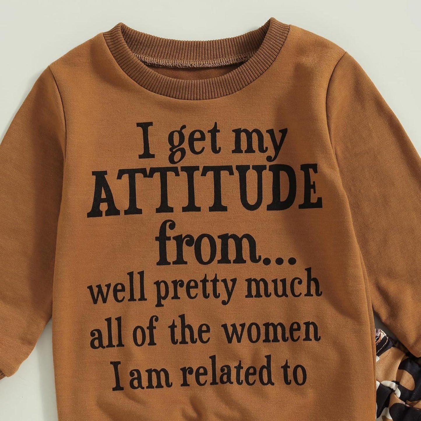 1-6 Years Toddler Baby Girls Fall Clothes Letter Print Long Sleeve Sweatshirt and Stretch Camouflage Pants Set 2 Piece Outfit