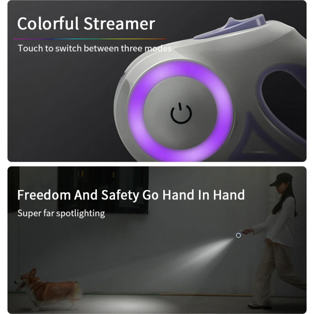 3 And 5M Dog Lead Light Retractable