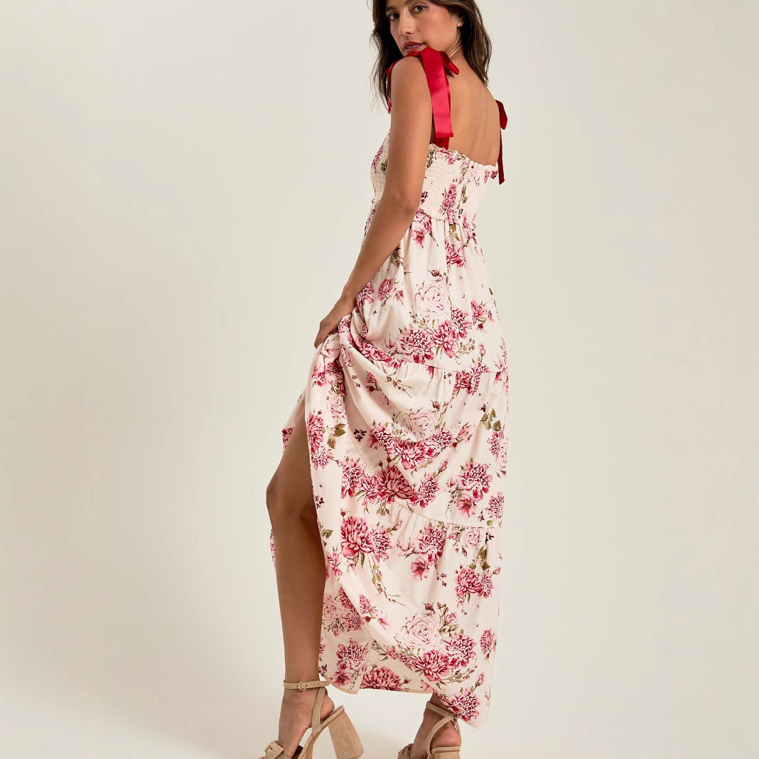 French Stringy Selvedge Lace-up Cake Dress
