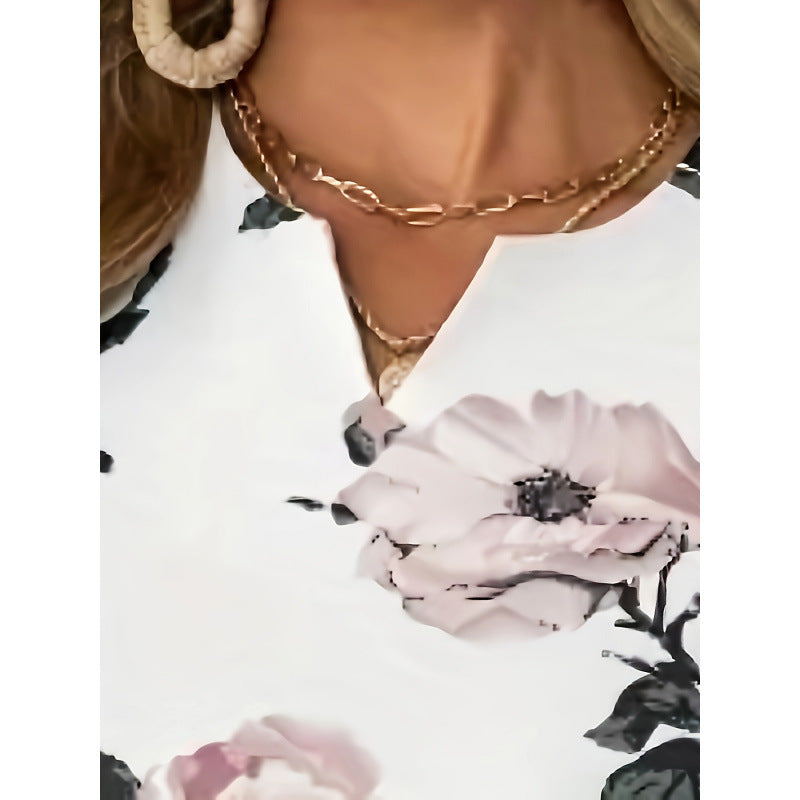 V-neck Sleeveless Dress With Belt
