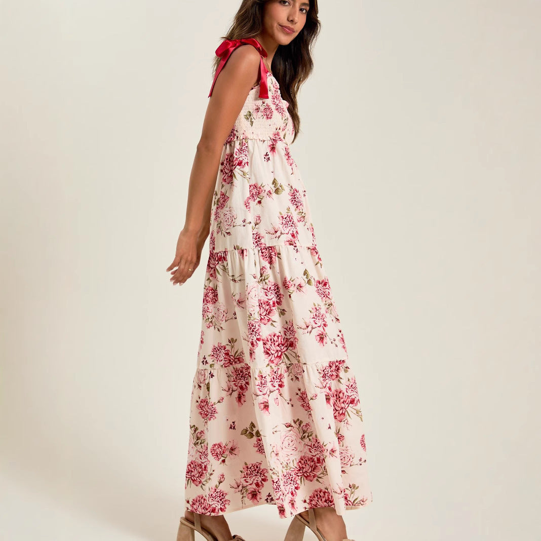 French Stringy Selvedge Lace-up Cake Dress