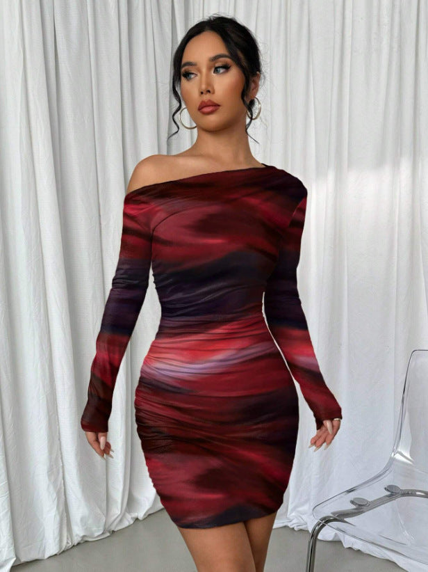 Pleated Slim Fit Dress