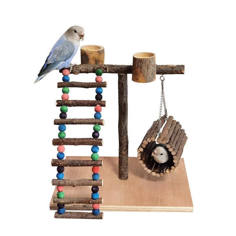 Solid Wood Parrot Station