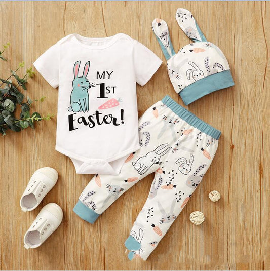 New Easter Rabbit Romper Three Piece 2 Colors
