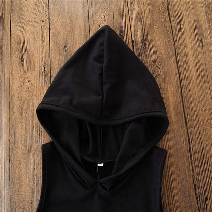 2PCS Toddler Kids Baby Boy Sleeveless Hood