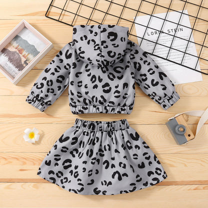 Girl Leopard Set - Hooded