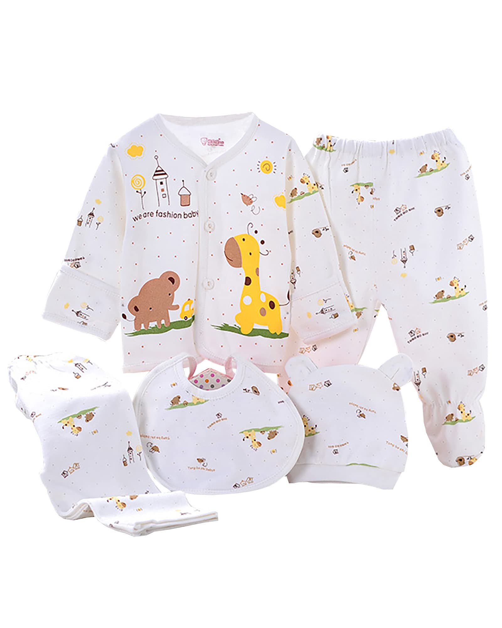Baby Boy Clothes 0-3 Months 5pcs Baby Girl Outfits Gifts for Newborn