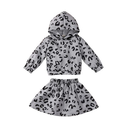 Girl Leopard Set - Hooded