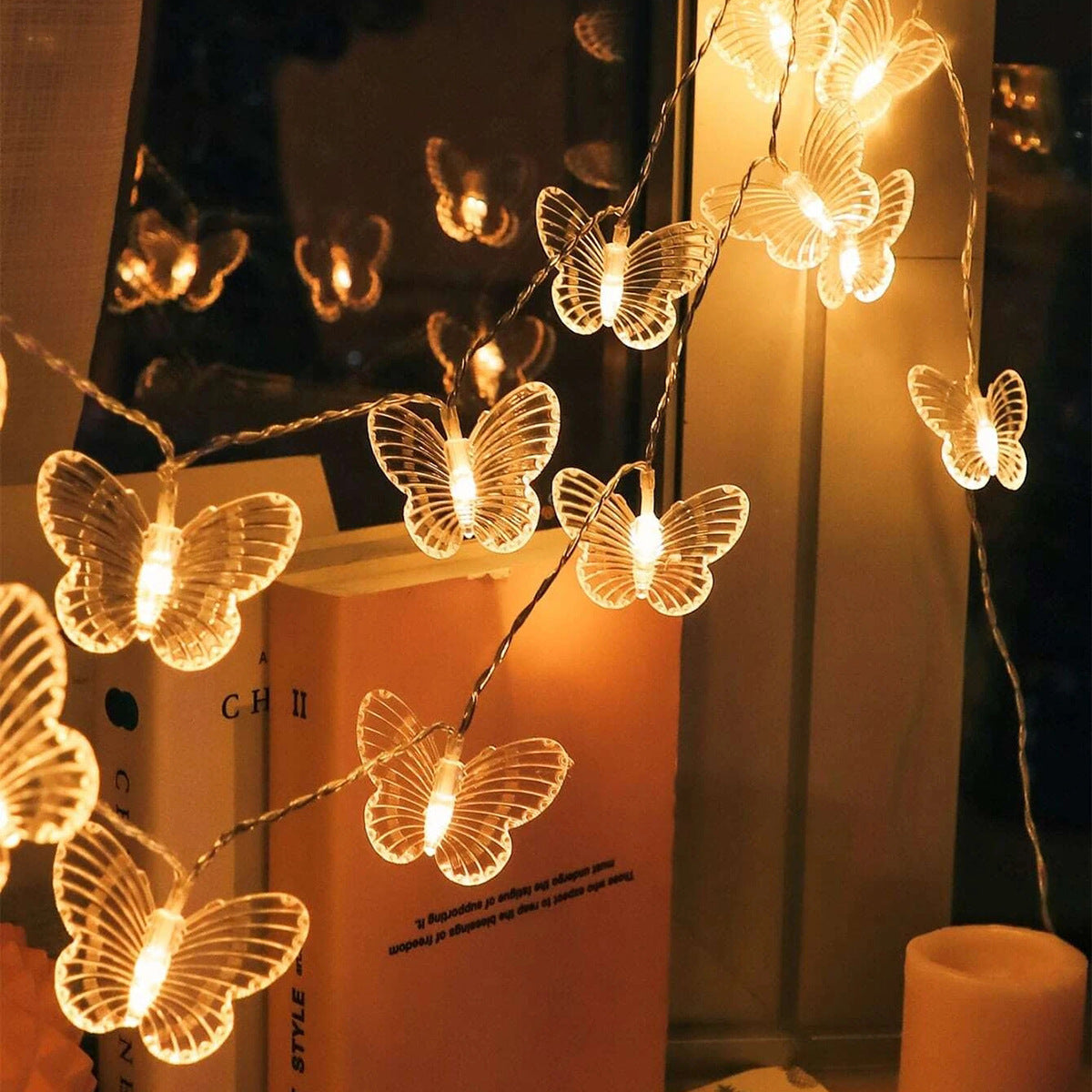 3 Meters 20 Lights Butterfly Decoration Light String
