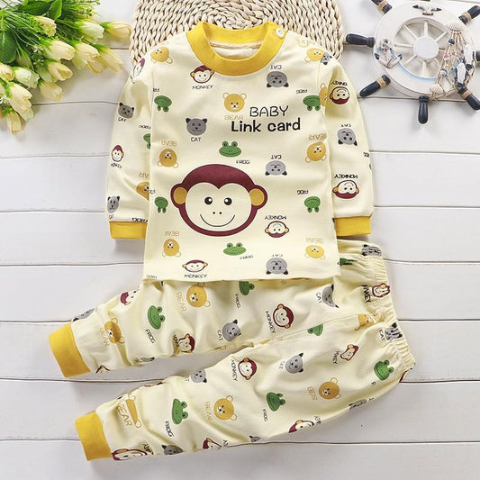 Autumn Cotton Baby Pajamas Set