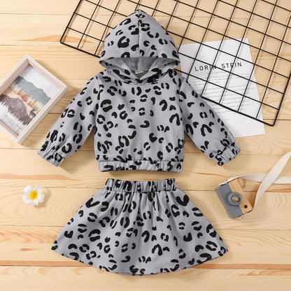 Girl Leopard Set - Hooded